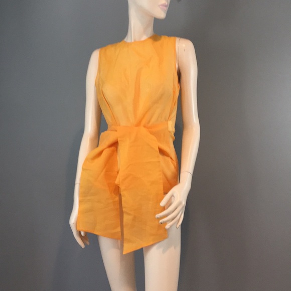 NWT MSGM Yellow Gold Blouse Sz 42/US 6 - Picture 2 of 14